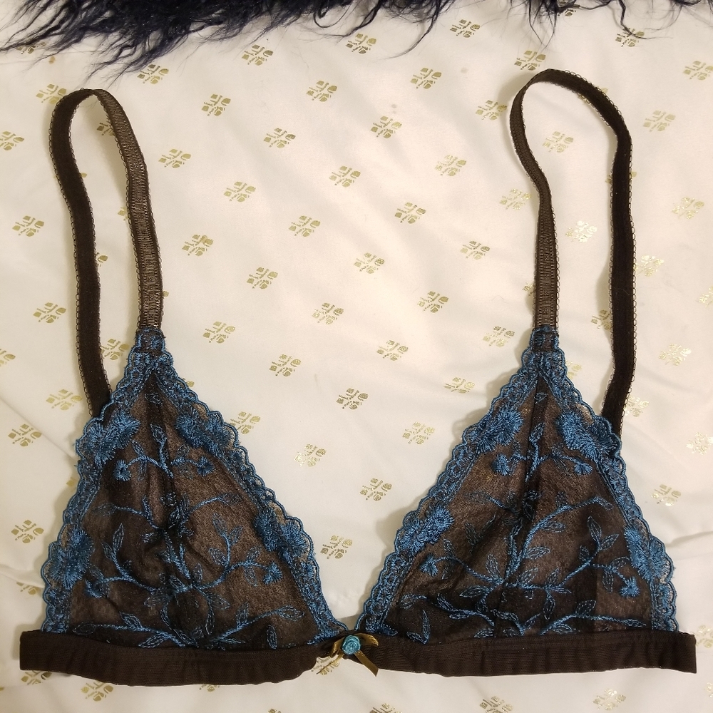 DKNY Mesh Embroidered Bralette